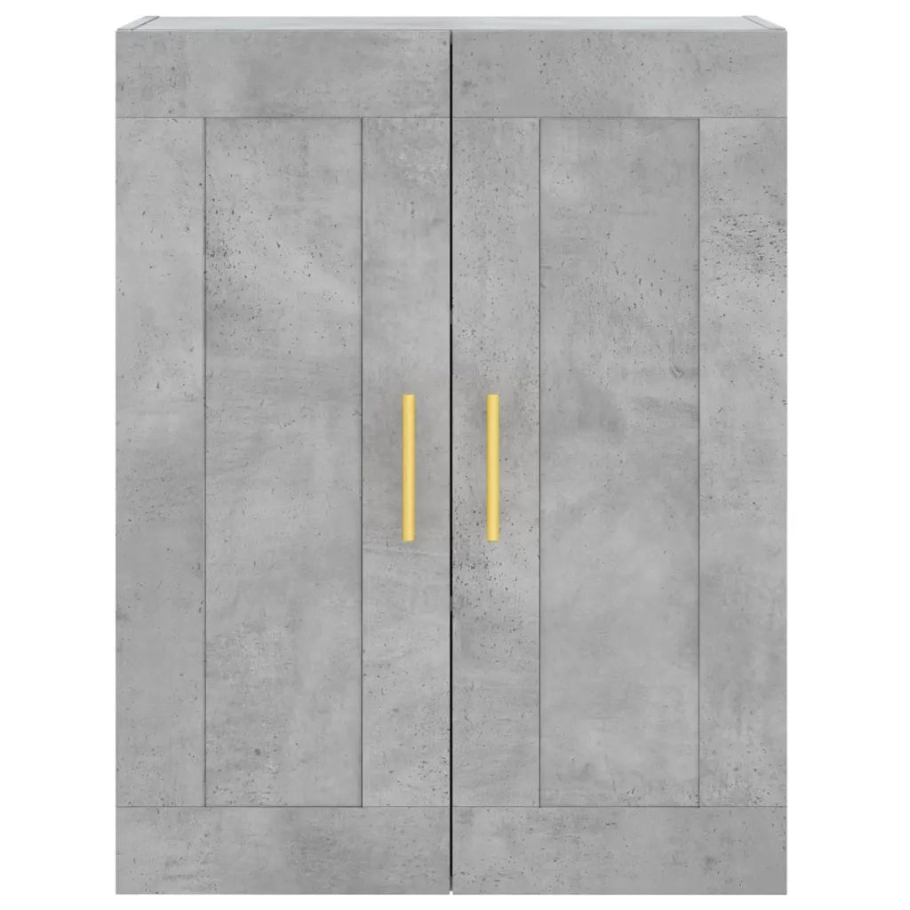 Credenza-Buffet-Armadio da cucina Grigio Cemento 69,5x34x180 cm in Legno Multistrato 481479