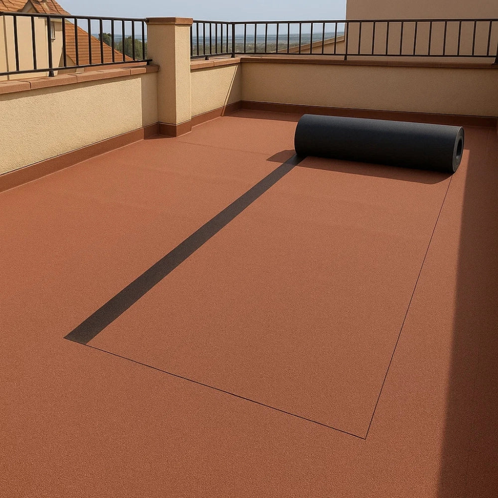 Guaina ardesiata rossa casasciutta impermeabilizzazione terrazze 8 rotoli 1x10 m