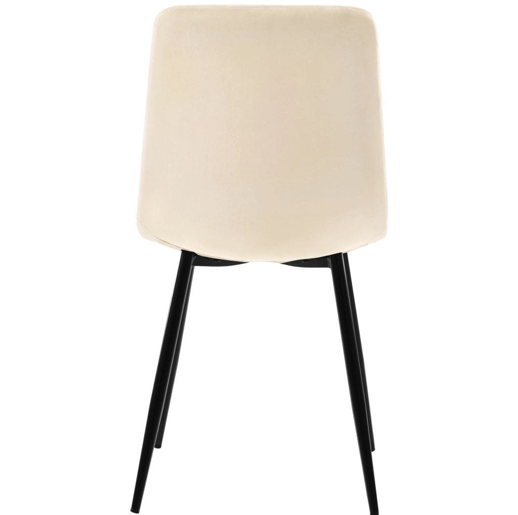 Set tavolo da pranzo 140x80 cm con 4 sedie in velluto; piano MDF bianco effetto marmo