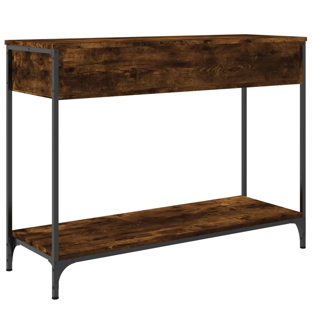 Tavolino Consolle | Tavolo d'Ingresso Rovere Fumo 100x34,5x75cm Legno Multistrato
