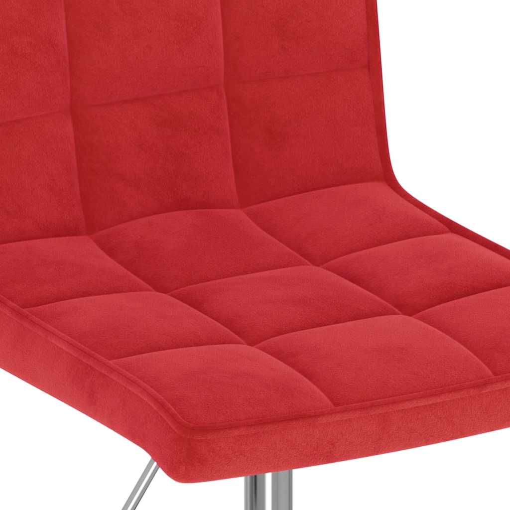 Sedie da Pranzo Girevoli 4 pz Rosso Vino in Velluto 3089295