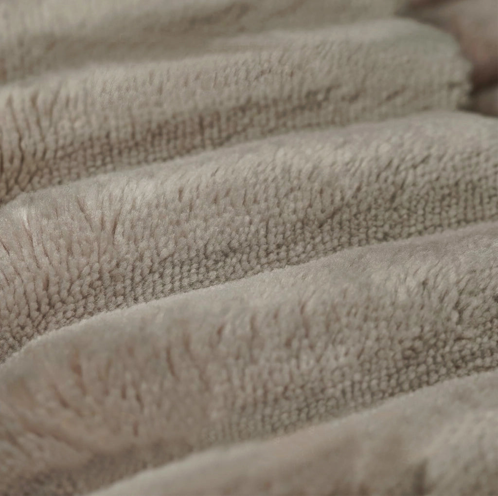 Divano in tessuto a coste color cammello 270x175x83 cm con imbottitura in schiuma