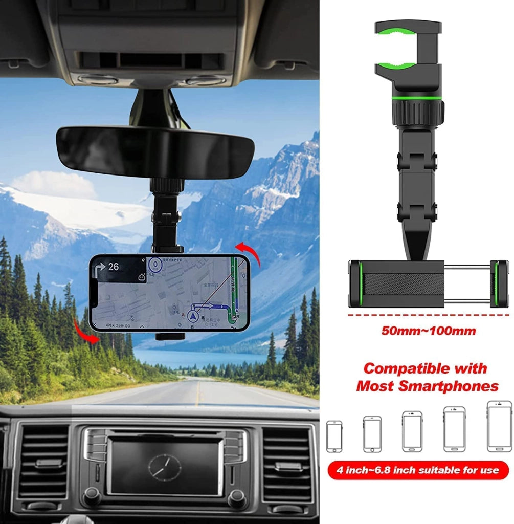 Supporto per telefono da auto, 3-in-1, in silicone, rotazione a 360°, universale