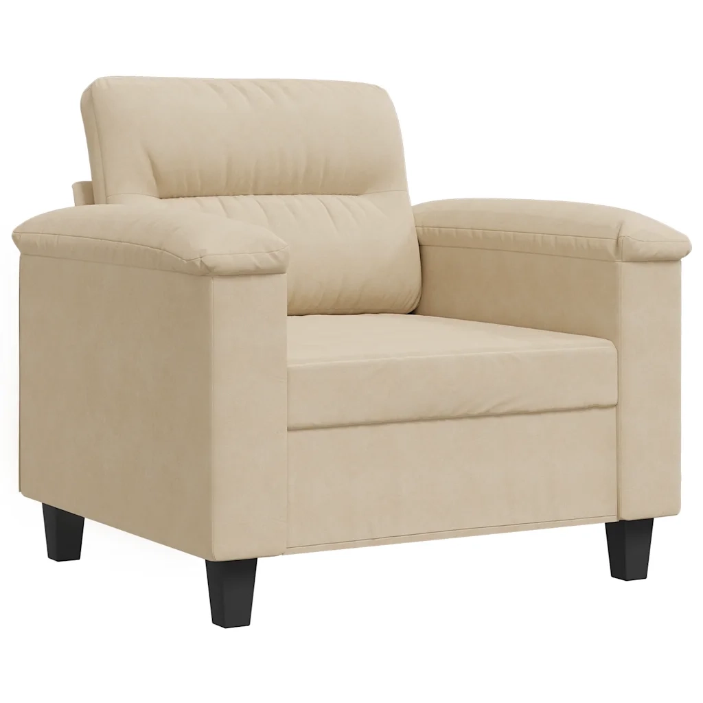 Poltrona | Sedia Relax Crema 60 cm in Microfibra