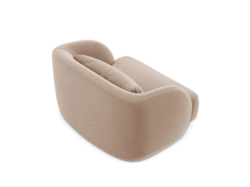 Cosmopolitan Design - Poltrona "Tulum" in velluto beige 