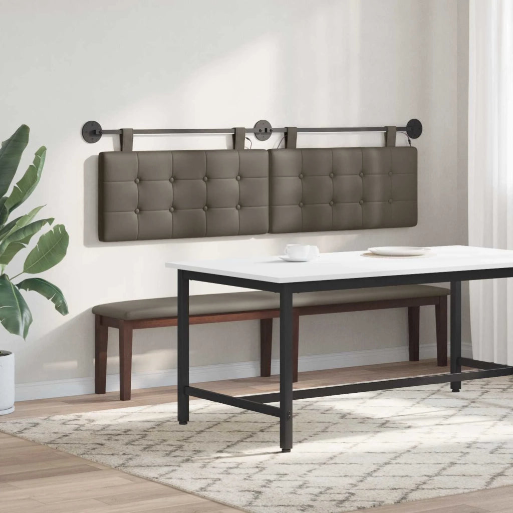 Testiera | Testata sospesa Con luce LED Grigio Similpelle