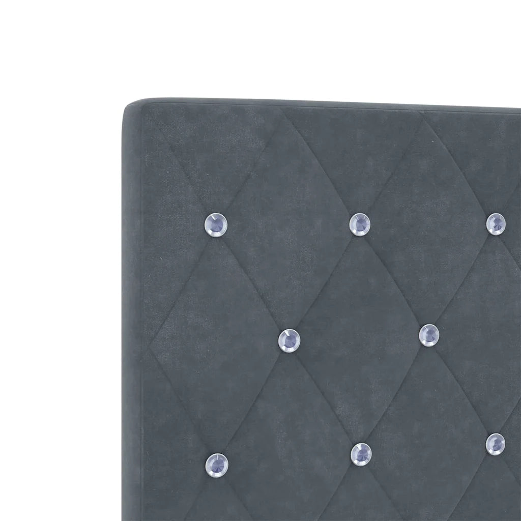 Testiera | Testata Grigio scuro 90 cm Velluto