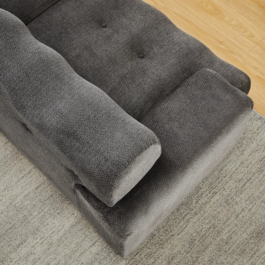 Divano 2 Posti Cloud con Braccioli Larghi e Bottoni ¨C MINIMAL ¨C Grigio