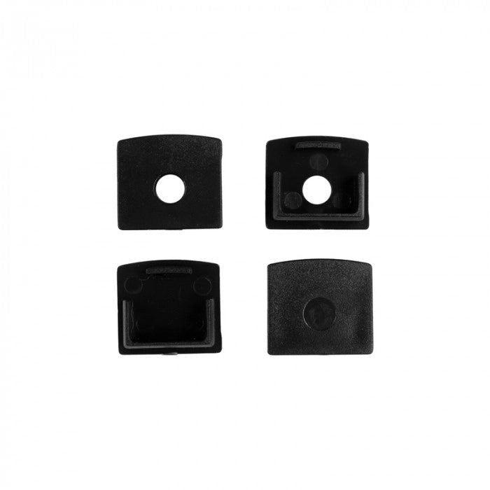 Profilo LED GN02 da superficie nero diffusore opaco 2m Ecolight