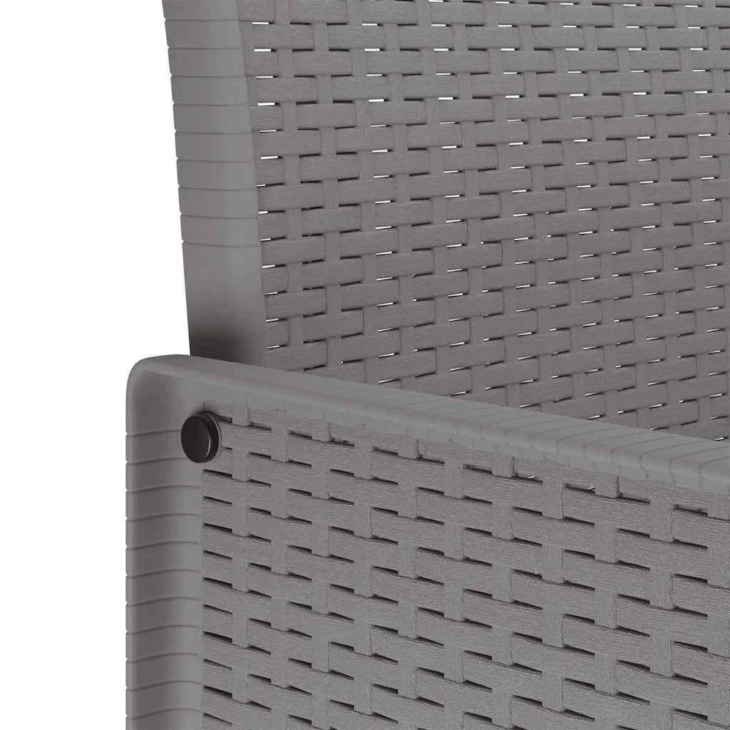 Set da Pranzo per Giardino 9 pcs Grigio Chiaro Polipropilene 3378587