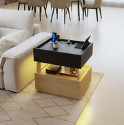 Comodino smart con ricarica wireless, LED, USB e 2 cassetti