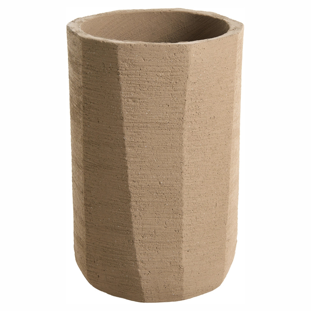 Vaso per piante in cemento e fibra di vetro tortora 33 x 50 cm da interno ed esterno