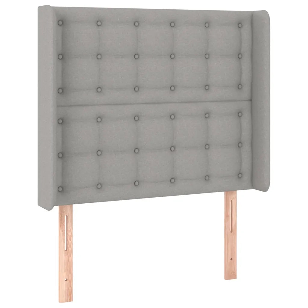 Giroletto a Molle con Materasso Grigio Chiaro100x200 cm Tessuto 3132289