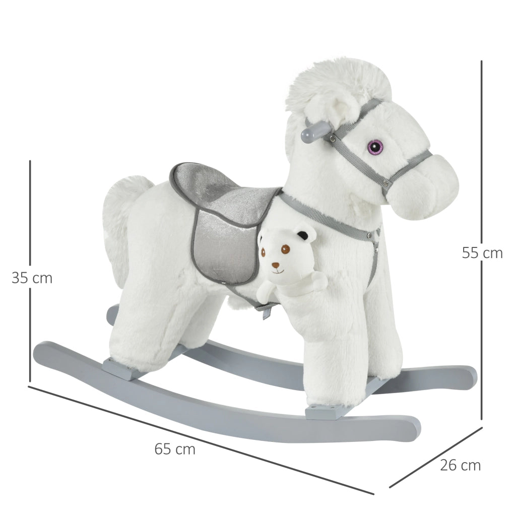 Cavallo a Dondolo con Orsetto e Suoni per Bambini ¨C Zephmum ¨C 18-36 Mesi
