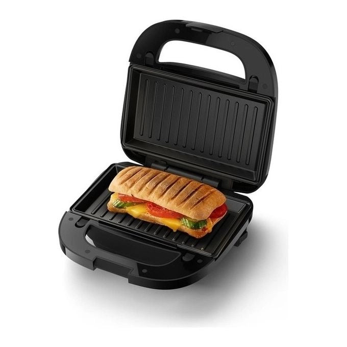 Philips HD2350-80 Tostapane Piastra per Toast e Waffle Antiaderente Potenza 750W Nero-Argento