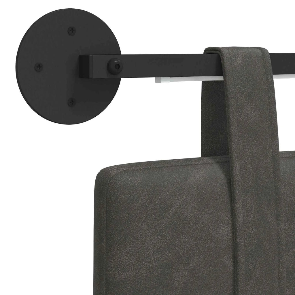 Testiera sospesa Con luce LED Nero PU Antico 3423949