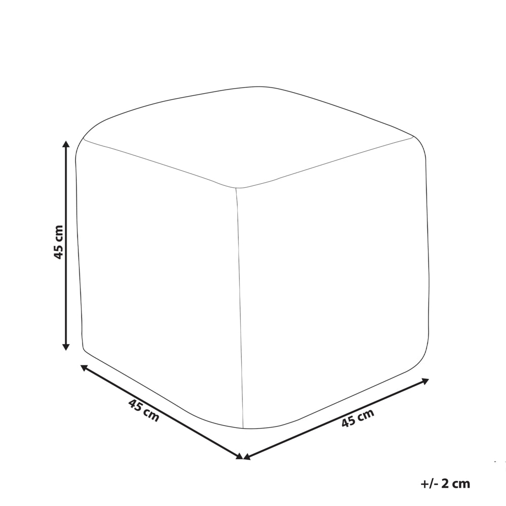 Pouf in cotone bianco e nero 45 x 45 cm Seduta decorativa a motivi geometrici realizzata a mano in stile moderno Boho Soggiorno Camera da letto