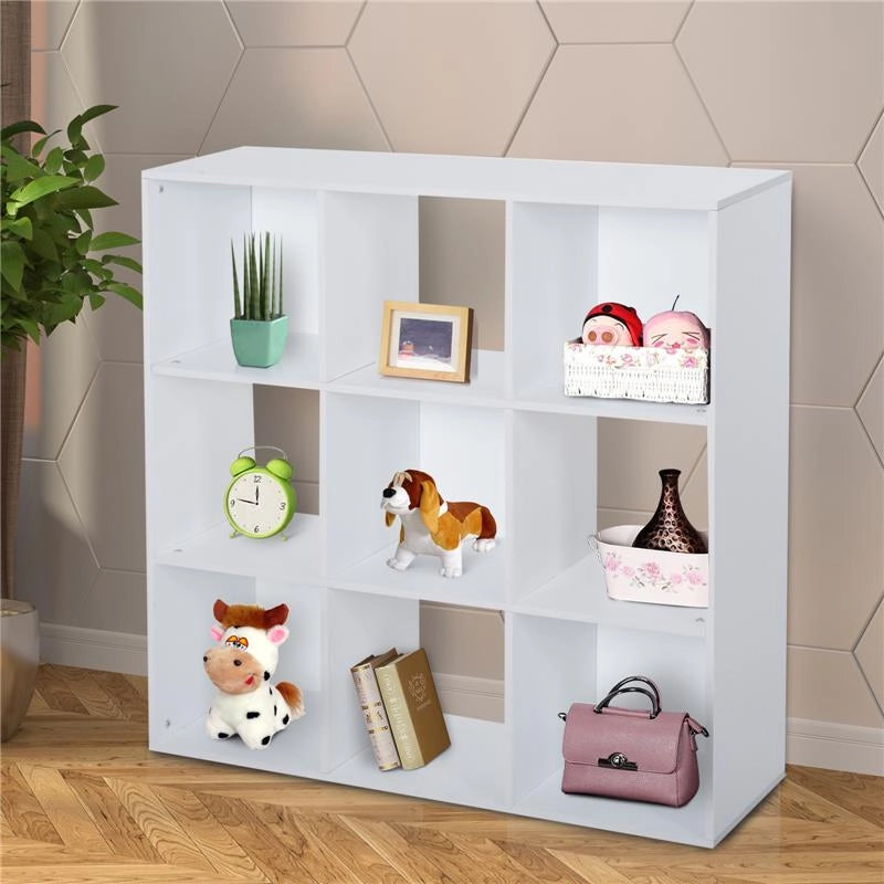 LIBRERIA 9 SCOMPARTI A CUBO 91.5X29.5X91.5CM BIANCA