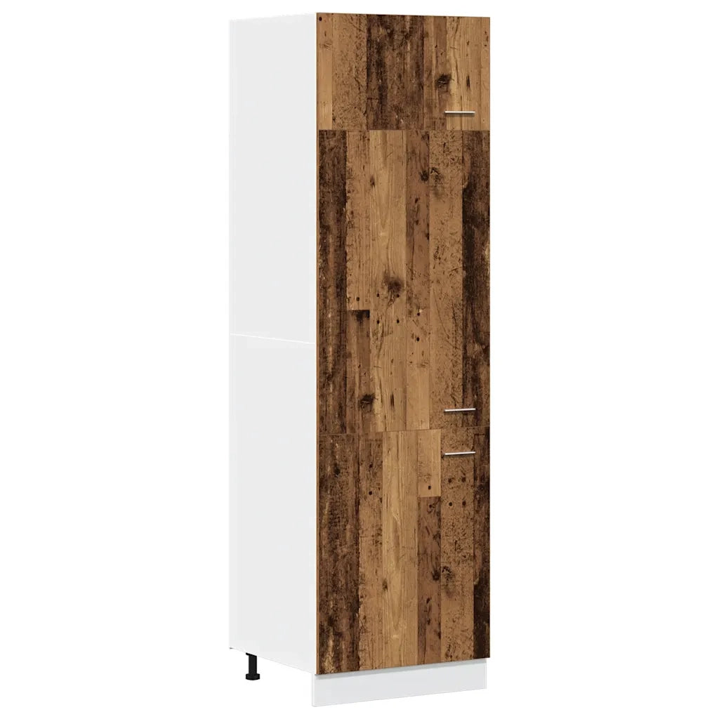 Armadio per Frigo “Lyon” Legno Antico 60x57x207 cm