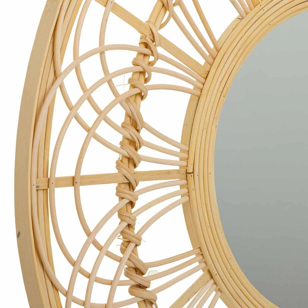 Specchio in rattan e bambù marrone d55,5x2h