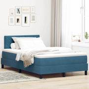 Letto a molle con materasso Blu Scuro 120 x 190 cm Velluto 3339228
