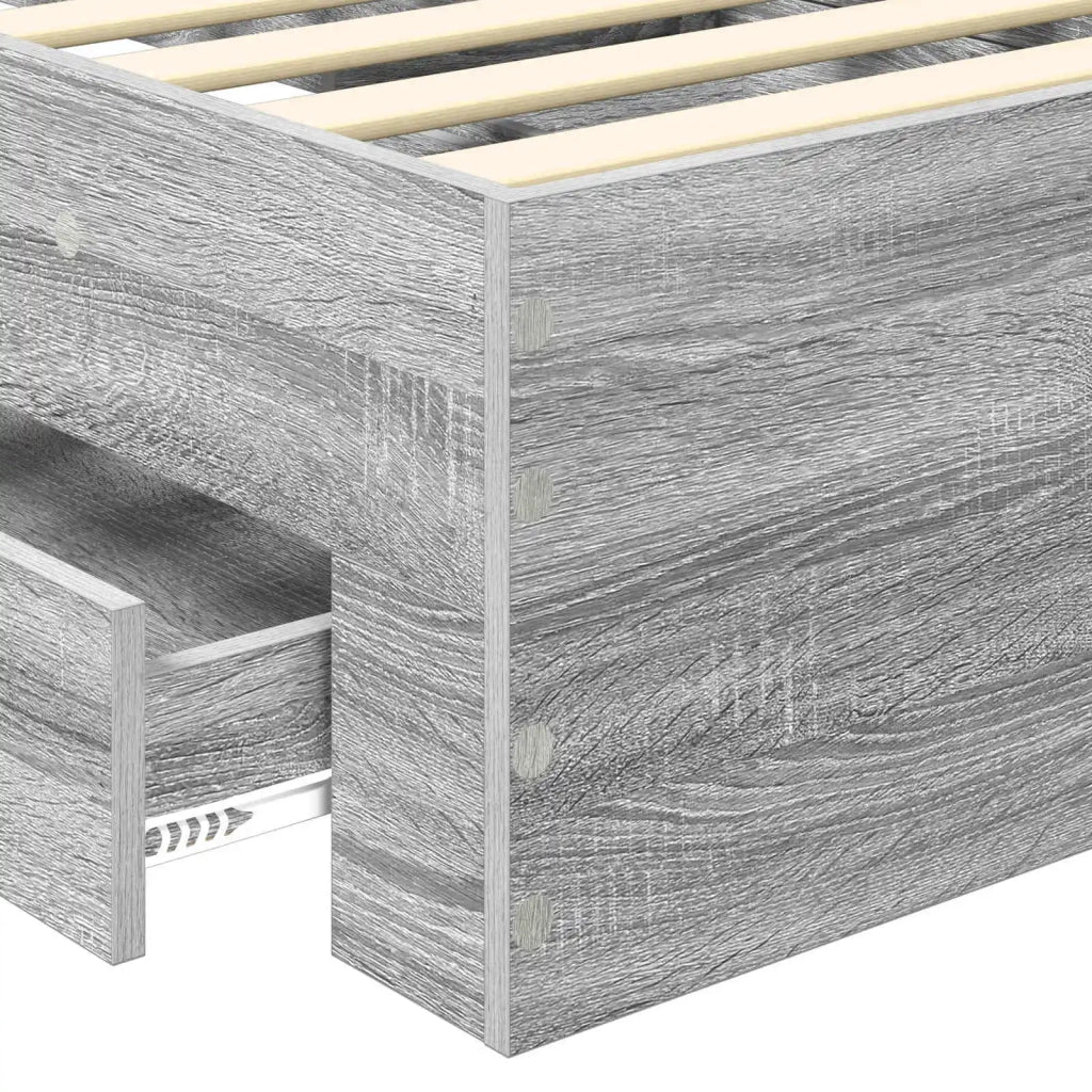 Struttura del letto Grigio Sonoma 90 x 200 cm Legno multistrato 3410945