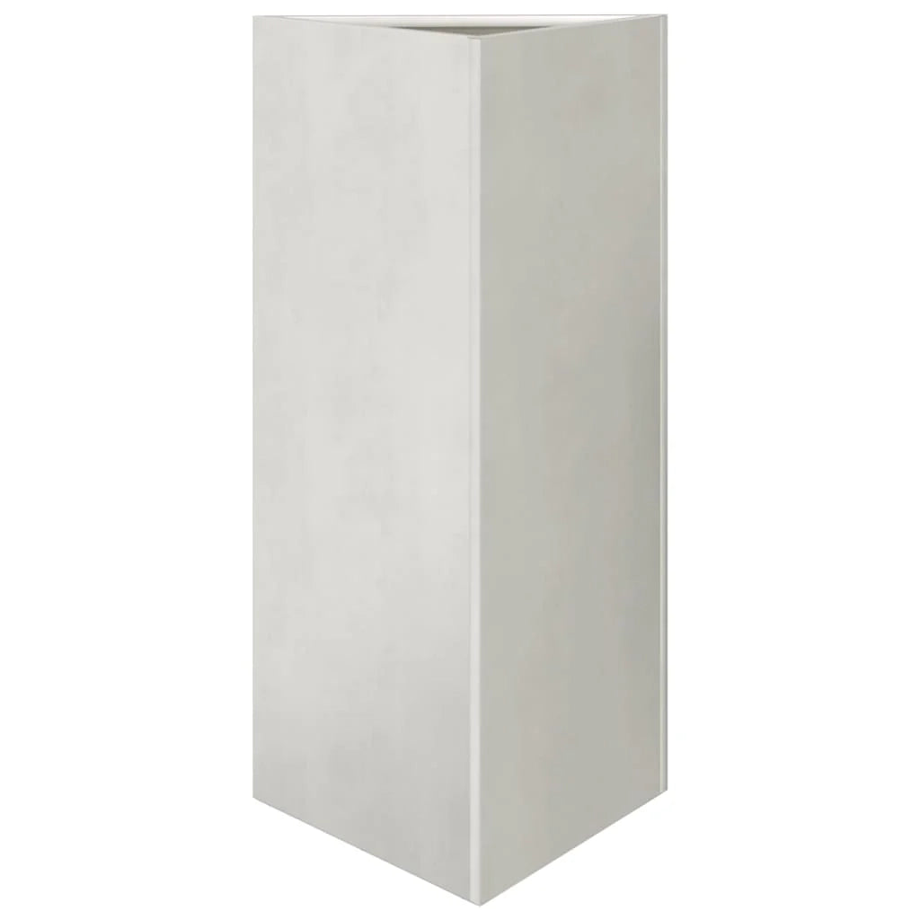 Fioriera rialzata triangolare per piante fiori e patio/giardino 40 x 34,5 x 70 cm acciaio inox argento 02_0038813