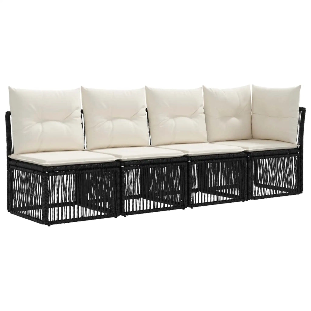 Set Divano da Giardino 8 pz Nero polyrattan 3434170