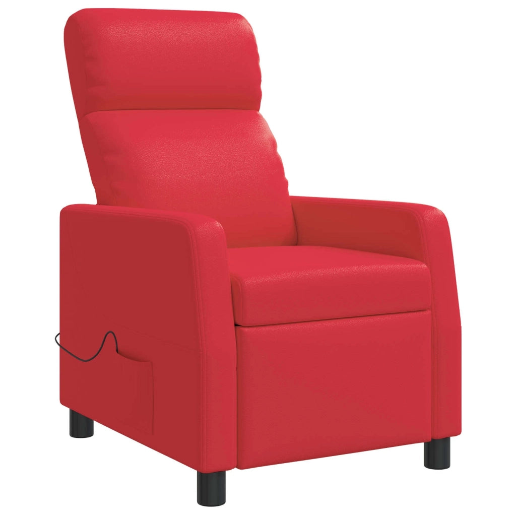 Poltrona Massaggiante Rosso Similpelle 42035094