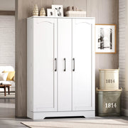 Armadio da cucina bianco in MDF con ripiani e cassetto estraibile