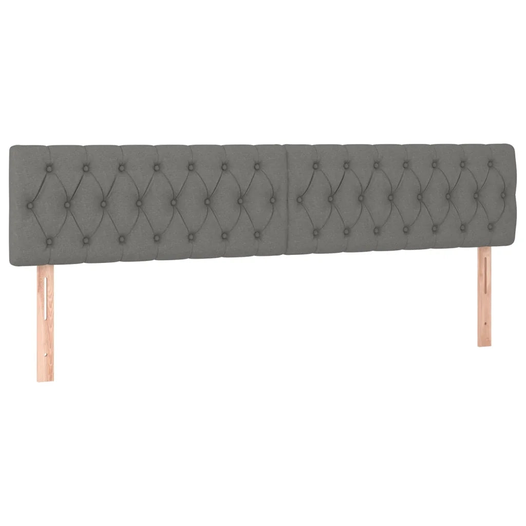 Testiera | Testata Grigio Scuro 200x7x78/88 cm in Tessuto