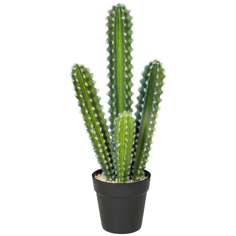 Cactus artificiale in vaso decorativo verde in plastica per soggiorno ufficio e ingresso Ø 13 × 53 H cm