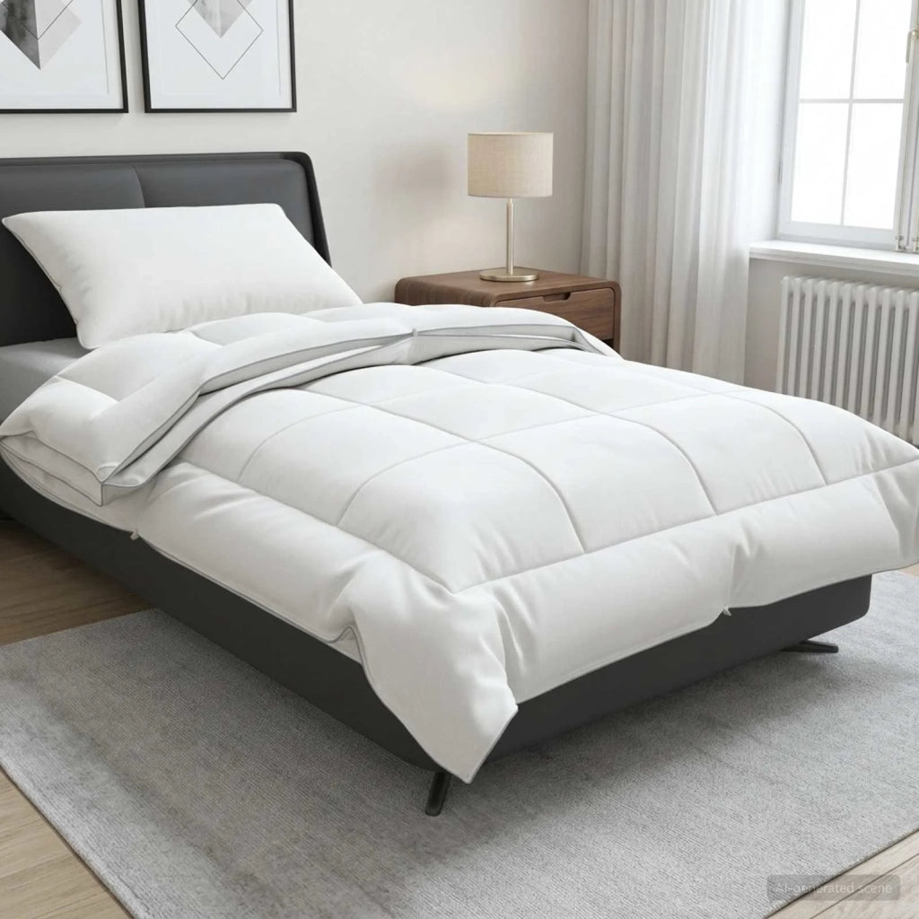 Set di piumone e cuscini 2 pcs 152x203 cm 4 stagioni Lana 3441155