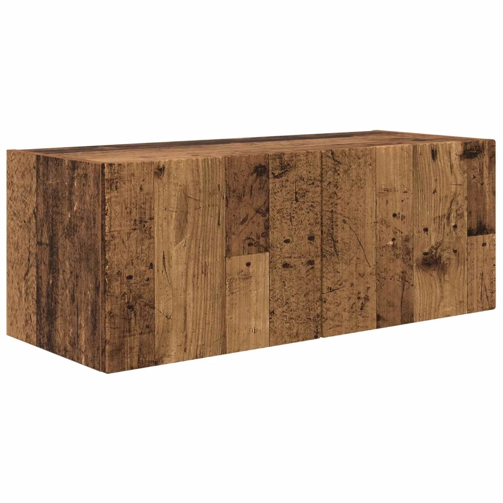 Set di Mobiletto da TV a Parete 4 pcs Legno vecchio