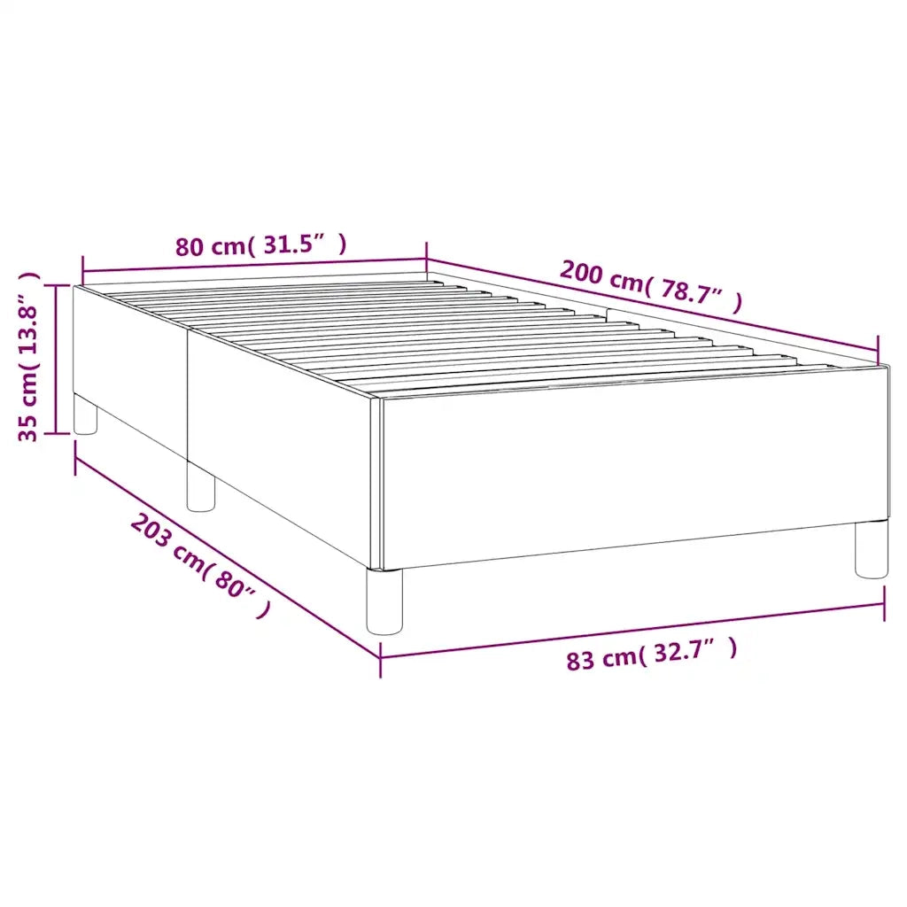 Giroletto senza Materasso Blu 80x200 cm in Tessuto 347024