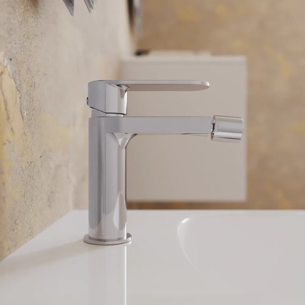 Set miscelatori lavabo 13cm bidet miscelatore doccia con deviatore cromato | Margot