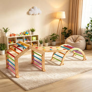SET DA ARRAMPICATA 9 in 1 100x52,5x48 cm Multicolore con Scivolo e Lavagna