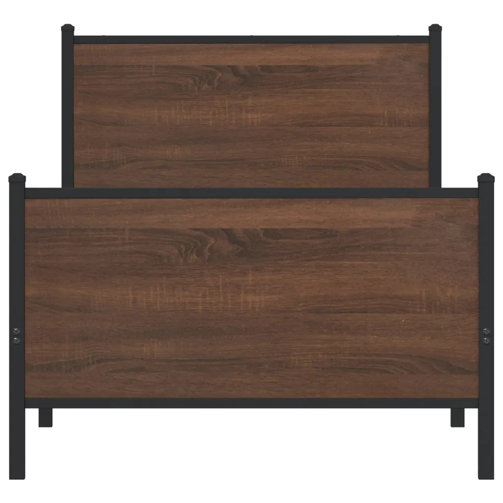 Giroletto senza Materasso in Metallo Rovere Marrone 90x190 cm 4007775