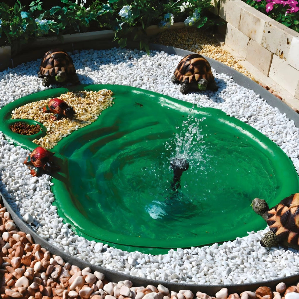 Laghetto trionix per tartarughe verde litri 80 dimensioni 108x77xh28