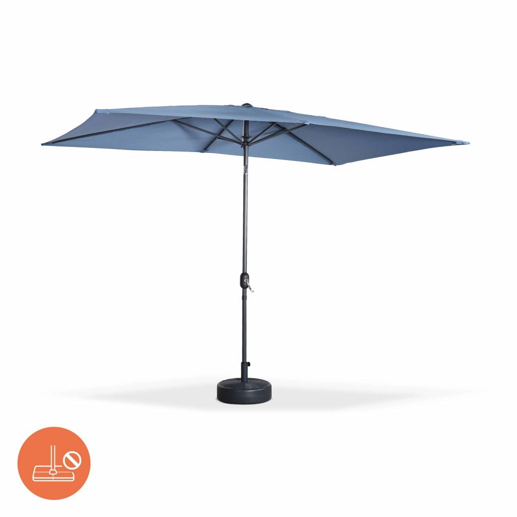 Ombrellone rettangolare, 2x3m, blu grigio