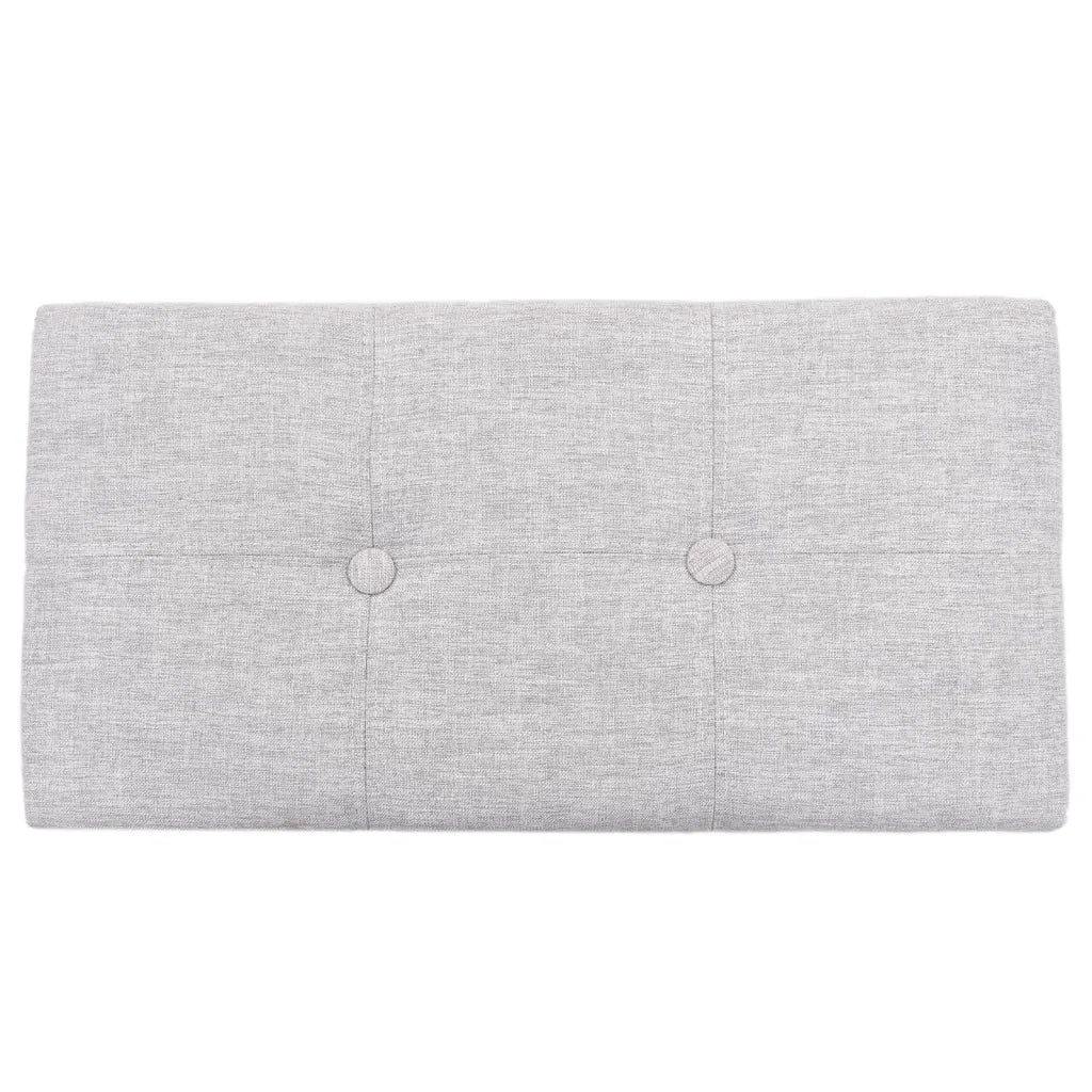 Panca e 2 Pouf in Giunco Grigio