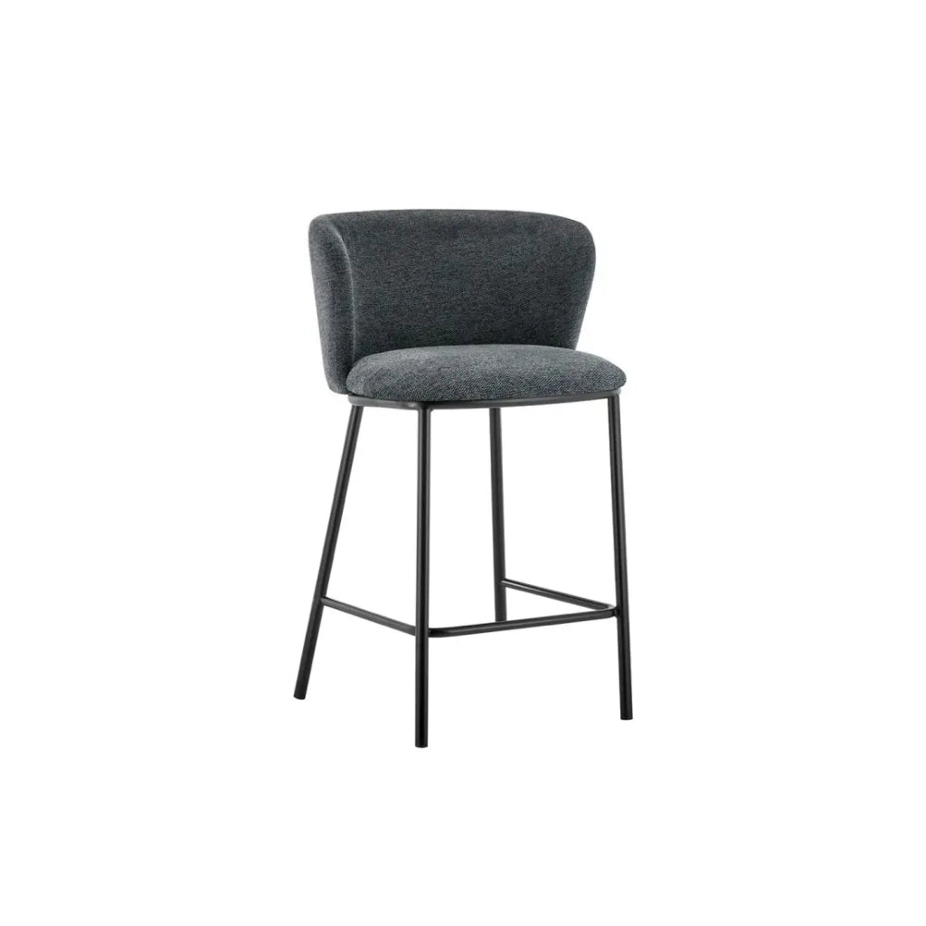 Sedia da banco ARTHUS – Tessuto grigio scuro – Design moderno H88,5 cm