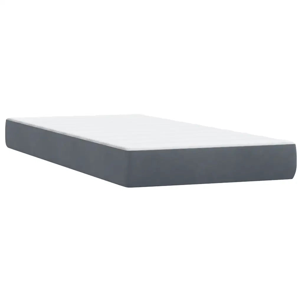 Giroletto a Molle con Materasso Grigio Scuro 80x210 cm Velluto 3318430