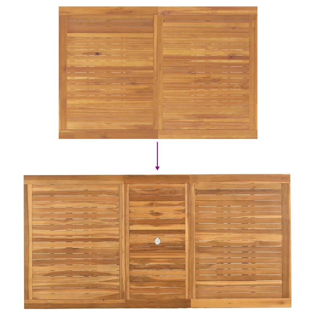 Set da Pranzo per Giardino 7 pcs Marrone Legno di teak solido 3383942