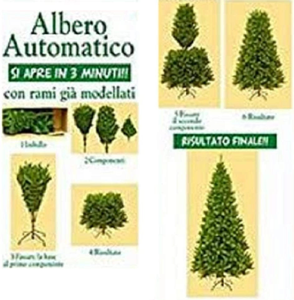 Albero di Natale artificiale, 180 cm, aspetto realistico, bianco