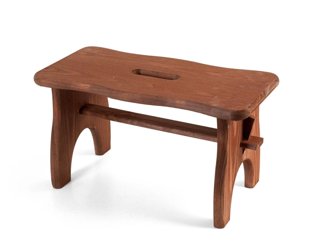 Sgabello in Legno Scuro Maxi Cm 39 x 19X21 H
