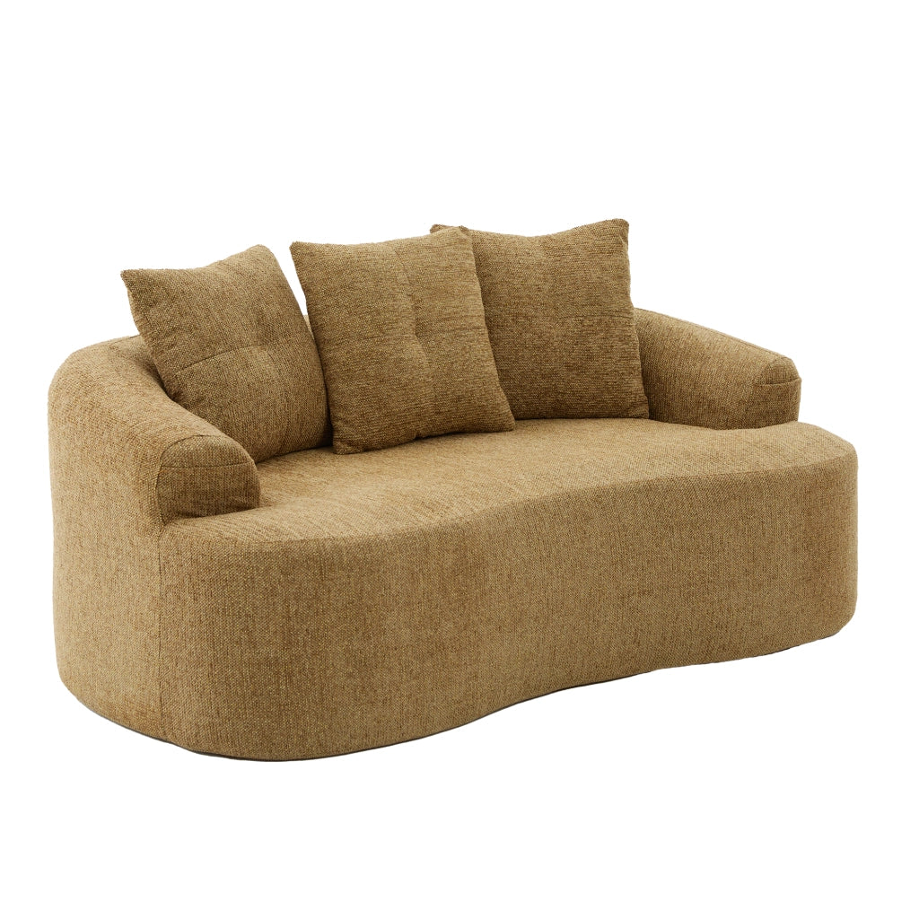 Divano 2 Posti Velluto Chenille con Cuscini ¨C MINIMAL ¨C Grigio