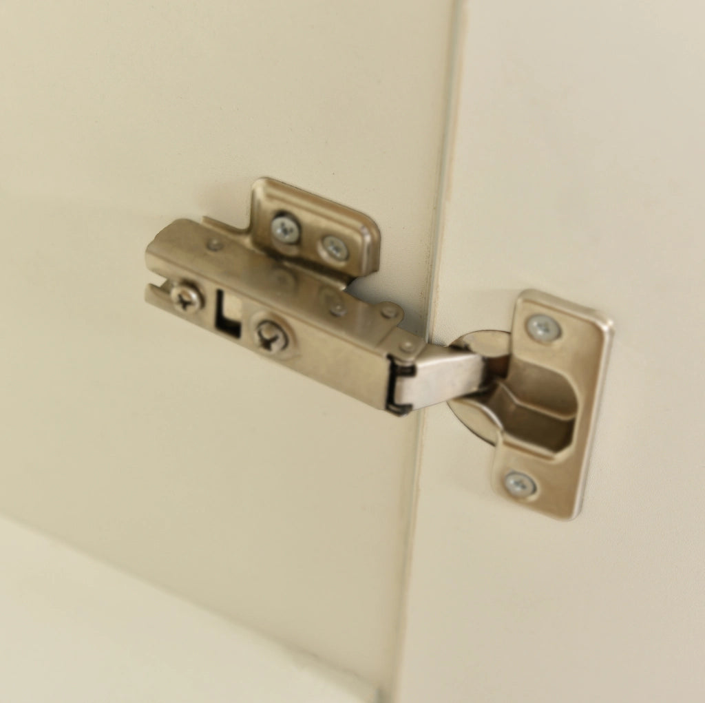 Madia Moderna 140 cm in MDF Lucido Bianco e Legno con Luci LED Multicolori