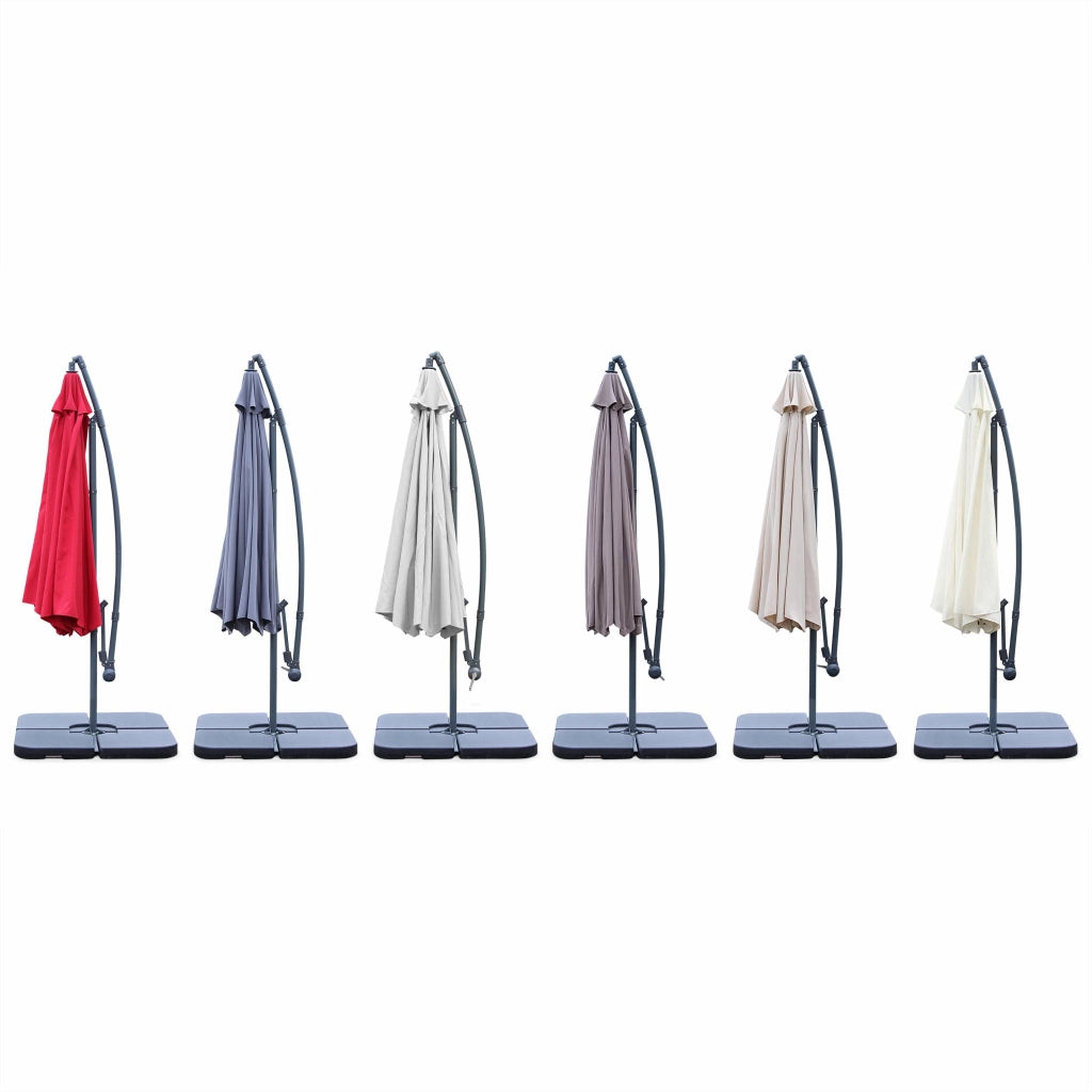 Ombrellone rotondo eccentrico, ø3,5m, grigio