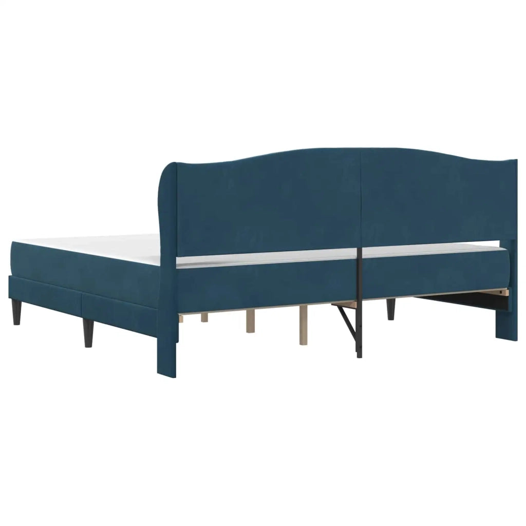 Struttura del letto con testiera Blu 200 x 200 cm Velluto 3415231